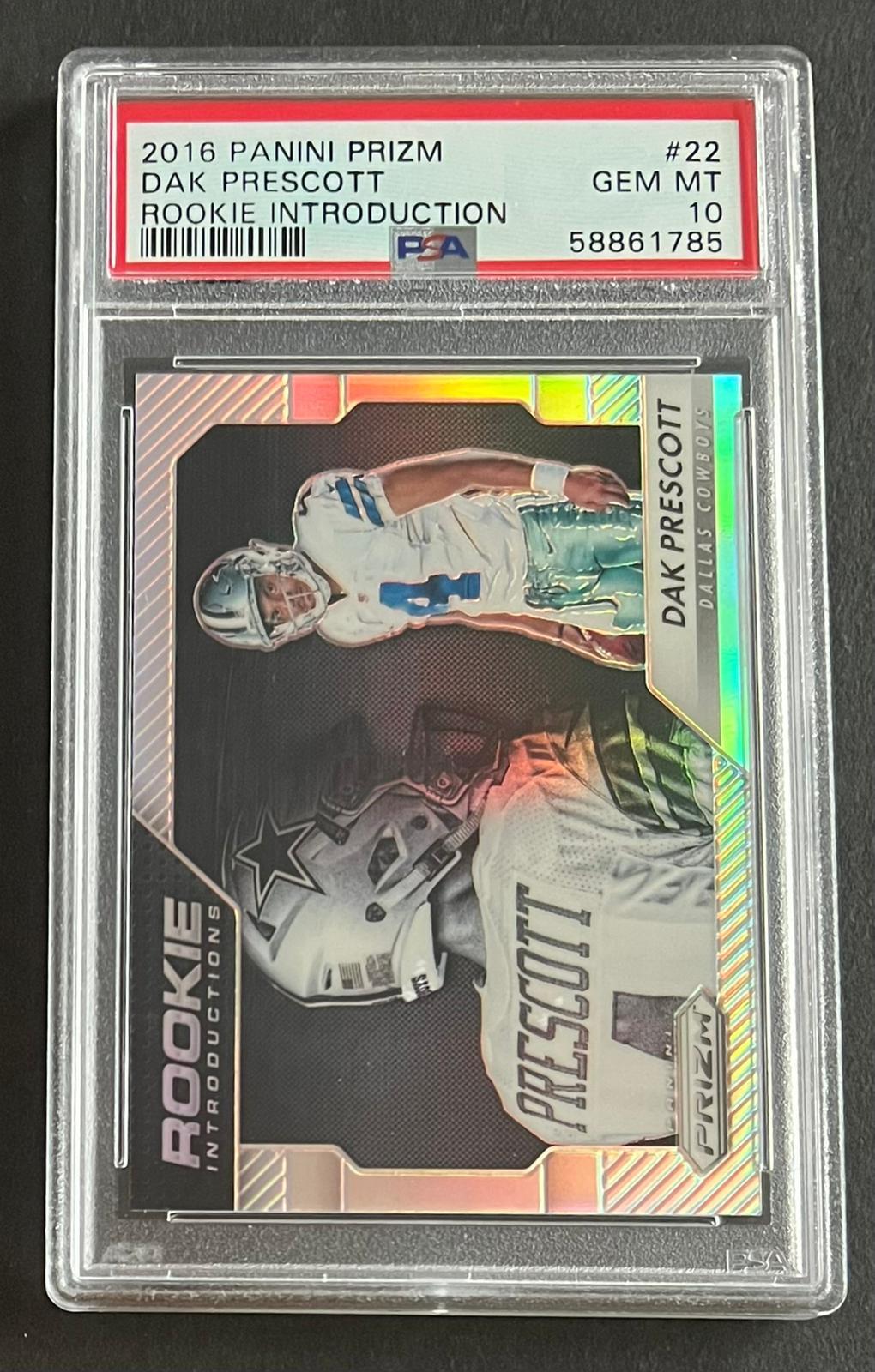 2016 Panini Prizm Rookie Introduction Dak Prescott Silver Prizm #22 PSA 10
