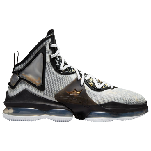 Nike Lebron 19 XIX White-Gold-blk Basketball Shoes CZ0203-100 Mens