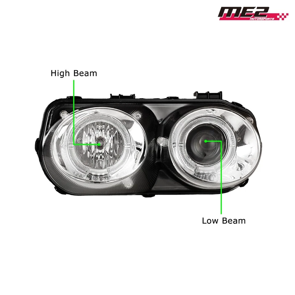 Faros para proyector Acura Integra Halo 1998-2001 lámpara delantera cromada transparente Foto 2 de 4