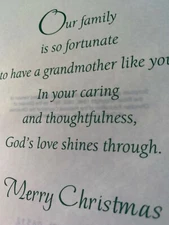 Greeting card Christmas grandmother