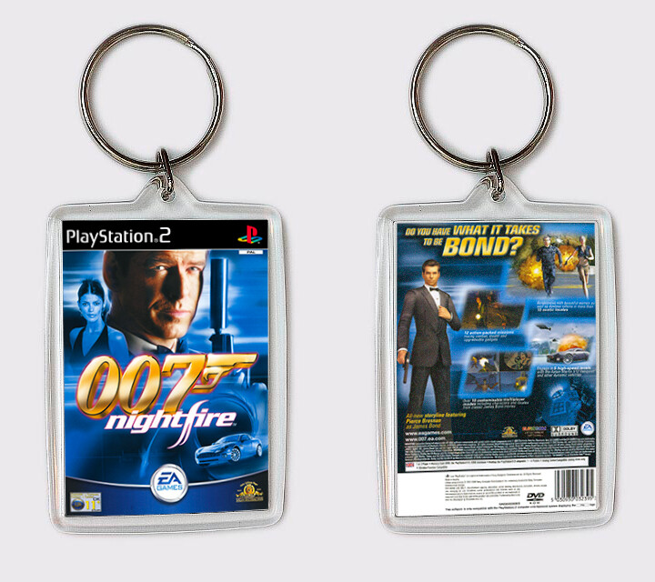 007 NIGHTFIRE PLAYSTATION 2 PS2 PORTE-CLÉS KEYRING