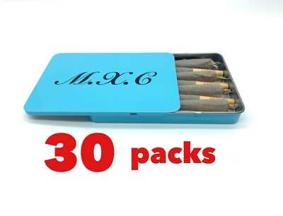 30 pack)steel slide lock pre rolled cone raw elements zig zag holder case
