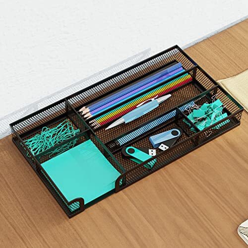 Drawer Organizer, Metal Mesh Dividers Desk Organizers, Pen Organizer for Small - Picture 7 of 7