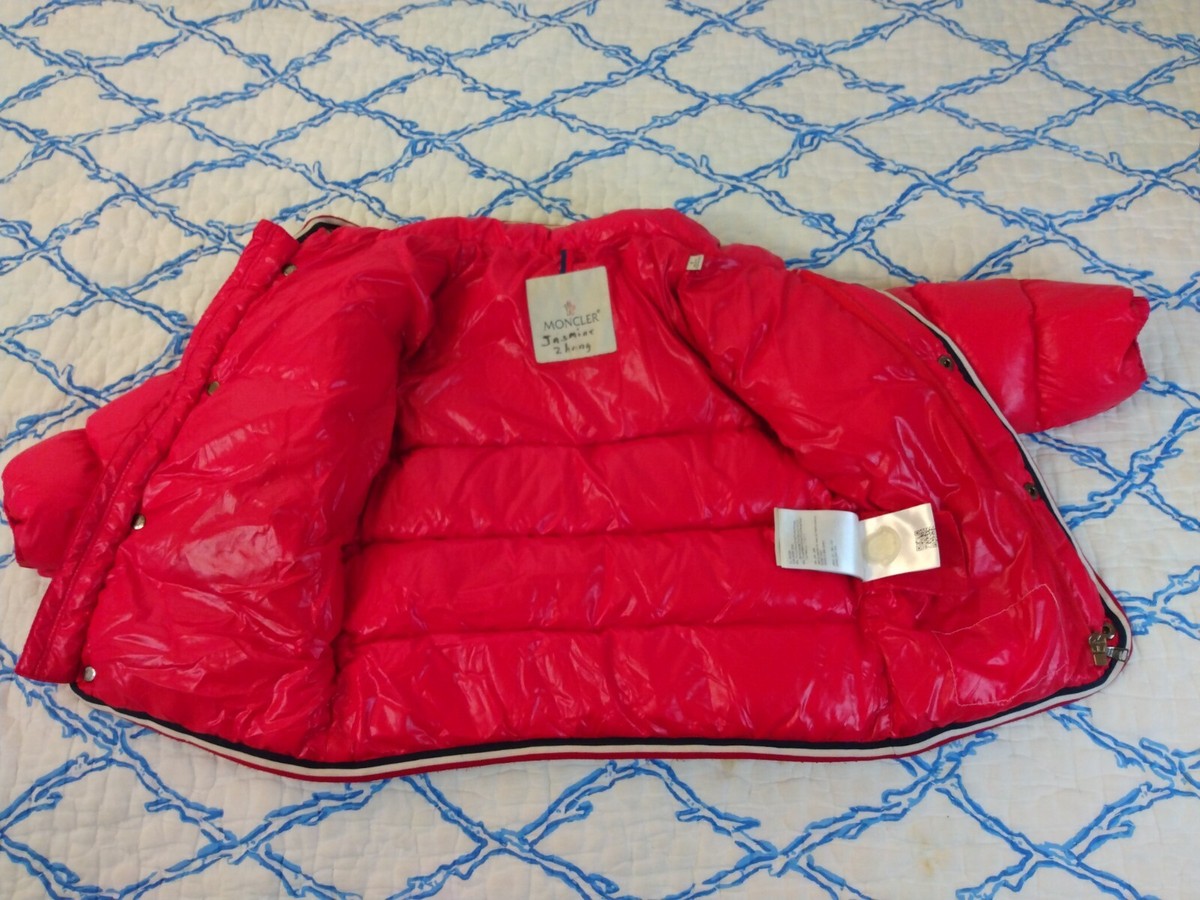 Moncler Kids Unisex Pure Goose Down Red Jacket Size 3 anni 100cm
