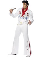 Elvis American Eagle Fancy Dress Costume Mens White Pop Star Costumes Elvis American Eagle Fancy Dress Costume Mens White Pop Star Costumes