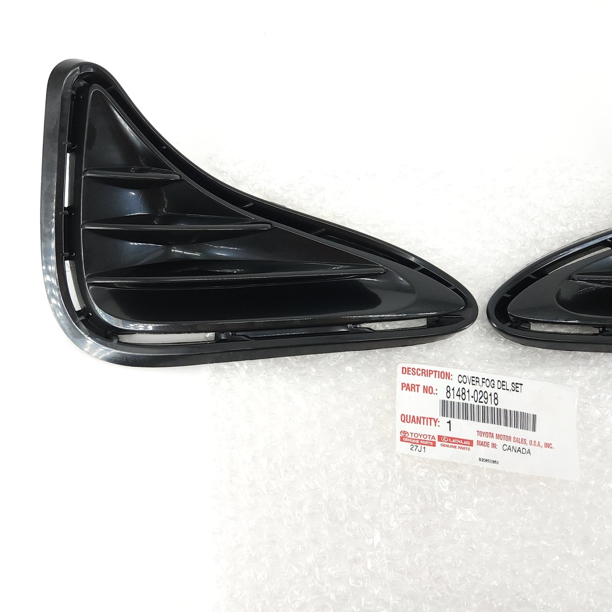 Genuine OEM Toyota 81481-02918 Fog Light Hole Cover Set 2017-2019