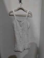 NWT Bright White Alexis Summer Dress Size Small Lacey Look, U58