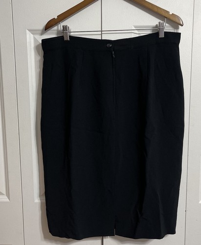 Valentino Boutique / Miss V, Valentino Miss V Vintage Black Pencil Skirt Made in Italy Size 16 50 High Waist
