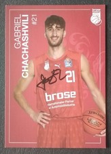 9676 Gabriel Chachashvili Brose Bamberg 2022/23 Autogrammkarte original signiert