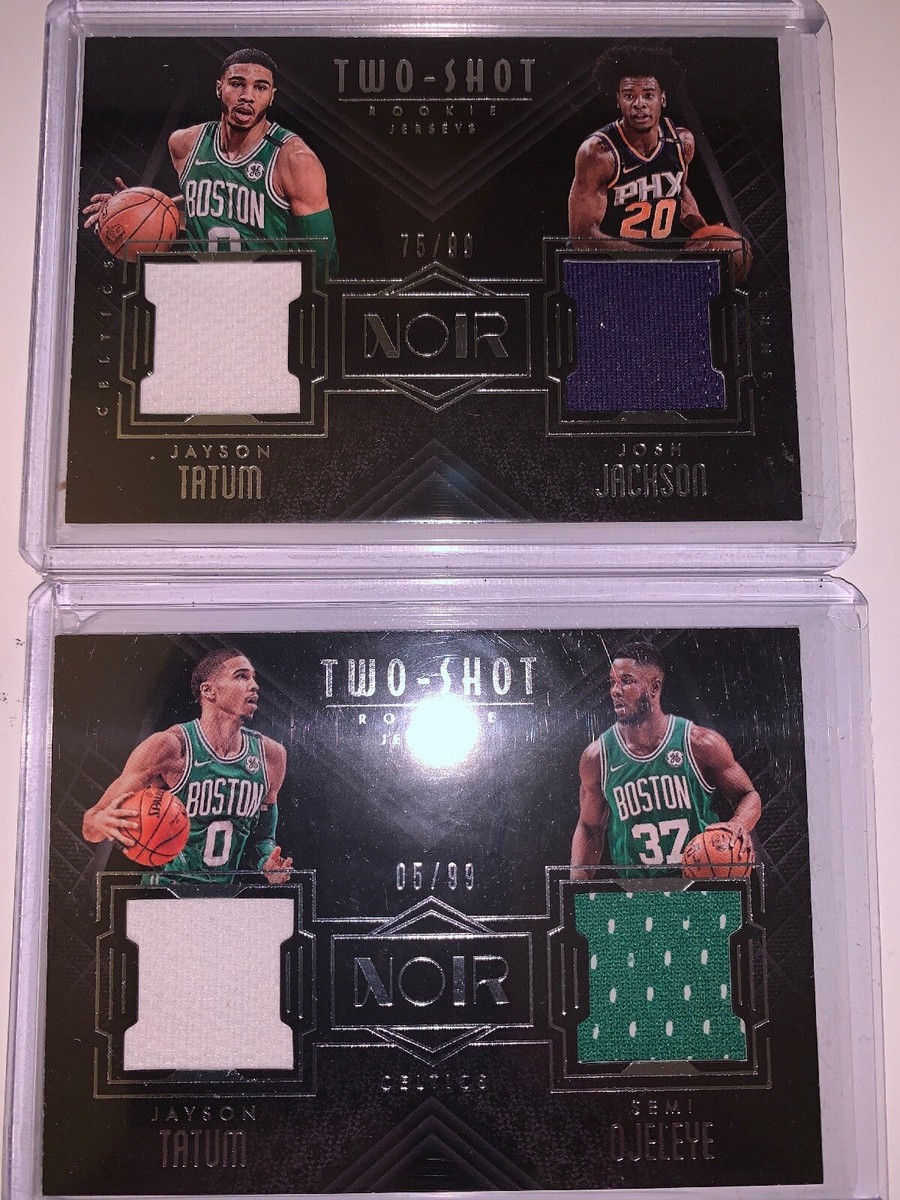 Jayson Tatum 2017-18 NOIR Dual RC Two Shot Patch Boston Celtics 