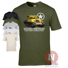 M4A3E8 Sherman Tank T-Shirt Facile 8 Coréen War Allia Véhicule Wot US Armée
