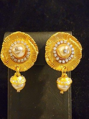 Broche Vintage Escargot En Résine Et Métal Doré - Marque Claire Deve - Rare