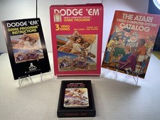Vintage Atari 1980 Video Game Dodge Em Cartridge Box Manual Catalog Computer