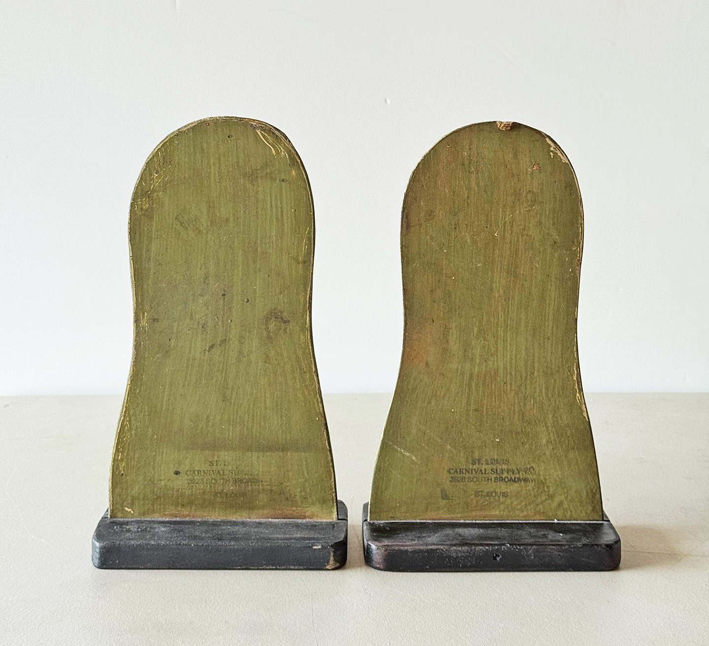 Pair Carnival Knockdowns Punks DR X & Elmer Circus Circa 1940s