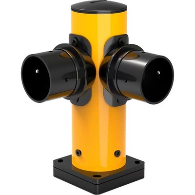 Global Industrial Corner Post for Protective Plastic Guard Rails 18''H Yellow