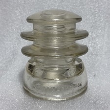 VINTAGE - Hemingray No. 56 Clear Glass Insulator - Made In USA No Chips