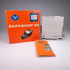 Vintage 1970s Agfa Agfascop 20 35mm Slide Viewer with Box and Manual Tested