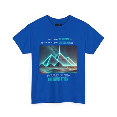 The Invitation | Pyramid of Giza | Ancient Egypt  | S-XXXL | Neon Blue