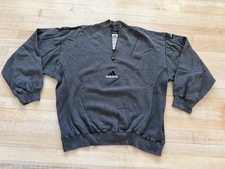Vintage Adidas Equipment 1/4 Zip Sweatshirt Mens XL Gray Center Logo Pullover