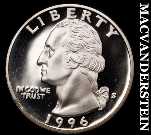 1996-S Silver Washington Quarter - Choice Gem Proof  Lustrous  #G8408