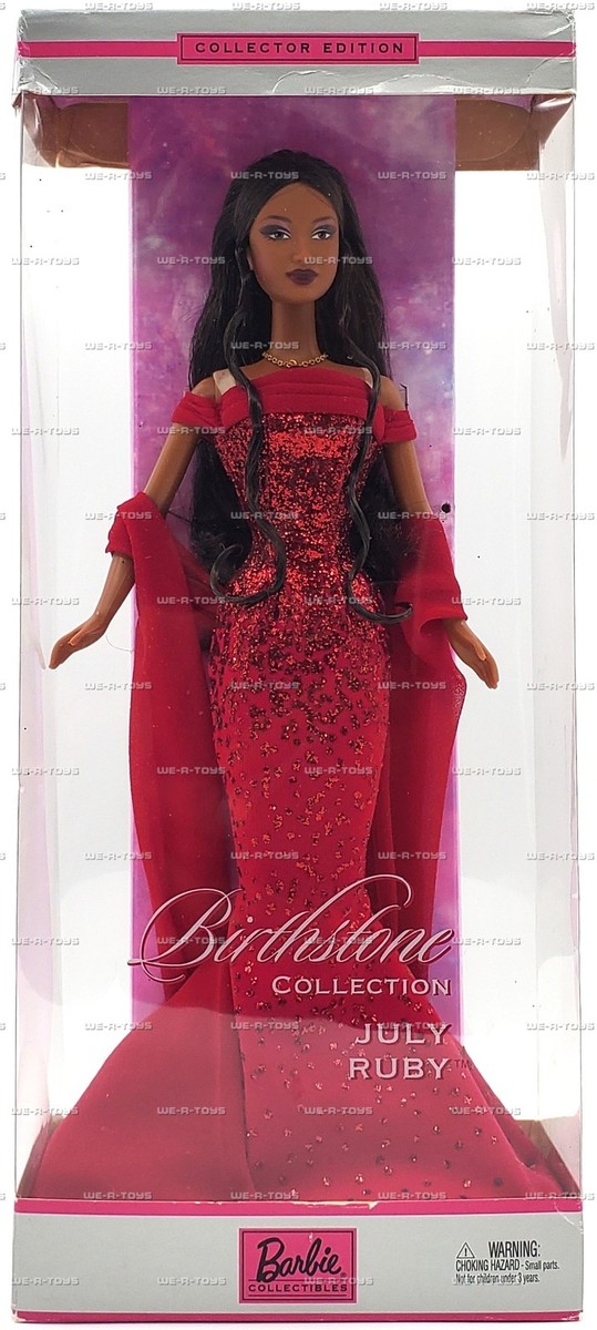 Barbie Birthstone Collection July Ruby AA Doll 2002 Mattel C0577