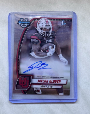 Topps Bowman University Chrome 2024 1st Bowman Auto Jaylon Glover Utah #PA-JGL