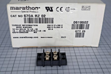*Lot of 5* Marathon 670A-RZ-02 Double Row Flat Mount Thermoset Terminal Blocks