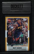 BAS 2007-08 Fleer Matt Barnes #150 Seal of Authenticity Auto 3c7