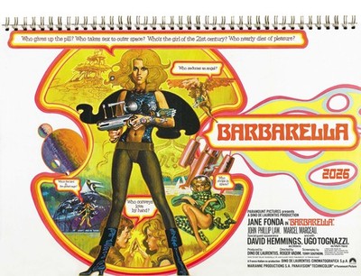 2026 Wall Calendar [8''x12''] BARBARELLA Fantasy SciFi Movie Stills Photo