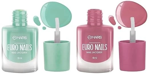 MARS EURO Nail Lacquer | Glossy Gel Finish | Rich Pigmentation | Chip Free | Qui