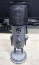 Blue Yeti Condenser Microphone with Pop Filter, Gain Mode Switch, Used