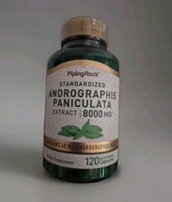 Andrographis Paniculata 8000mg | 120 Capsules | Non-GMO | by Piping Rock