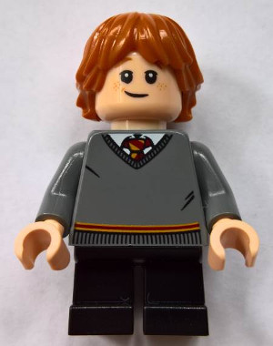 Hary Potter LEGO Minifigure Ron Weasley Gryffindor Minifig 75954 Collectable