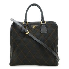 Prada Tessuto Impuntu Nylon Handbag Women Black One Size