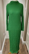 Reserved Ltd Edition Maxi Dress Longsleeve Seersucker UkXL Holiday Cruise Bnwt