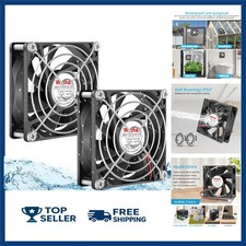 12V Waterproof Cooling Fan 80mm x 25mm Dual Ball High Speed Fan Pack
