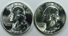 MIXED DATE WASHINGTON QUARTER LOT! TWO COINS! GEM BU+++! BEAUTIFUL! NR #P2008