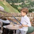 (Blue)Virtual Drum Kit Virtual Reality Drum Set Portable Electronic Drum