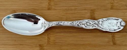 TIFFANY CHRYSANTHEMUM STERLING 8 3/8” OVAL SERVING OR TABLESPOON OLD FLORAL MONO