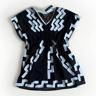 Unique Leather Studio Vintage Tunic Black And White Designer 2000s Women s XL