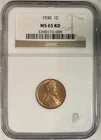 1930 Lincoln Cent (Wheat Penny), NGC MS-65 RD
