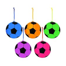 Footballs And Balls keyring with Spiral Keychain, 22cm PVC Football with Hook UK