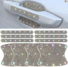 10 pcs Bling Diamond Car Door Handle Stickers, Universal Rhinestone Crystal Glit