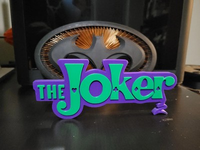 The Joker Sign Logo 3D Printed Desk Display Shelf Decor DC Comics Batman