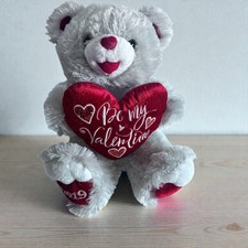 Dan Dee Red Valentine Heart Stuffed Animal Bear Sweetheart Teddy Gray Plush 2018