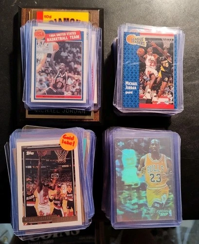 Large Lot Of Michael Jordan Basketball Cards, 107 Cards, EX-NM.