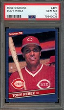 1986 Donruss #428 Tony Perez HOF GEM-MT PSA 10 Cincinnati Reds 3038