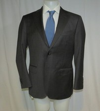Suitsupply Napoli Zignone Charcoal Cross Hatch Two Button Suit Jacket 42R