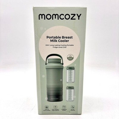 Momcozy CM01 22oz Blue Portable Breast Milk Cooler With 2 Bottles