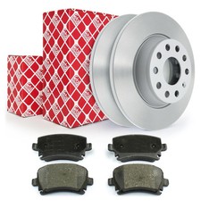 Febi Bremsscheiben Bremsbeläge hinten 282mm für Audi A3 Q3 Seat Leon VW Golf V